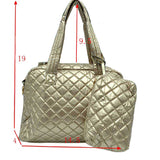 2-in-1 Large Quilted Tote Bag with Pouch  from Madeline Love