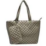 2-in-1 Large Quilted Zipper Tote with Pouch  from Madeline Love