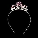 Birthday Princess Rhinestone Embellished Message Headband from Madeline Love