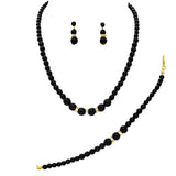 3 Piece Pearl Necklaces Earring Bracelet Set from Madeline Love