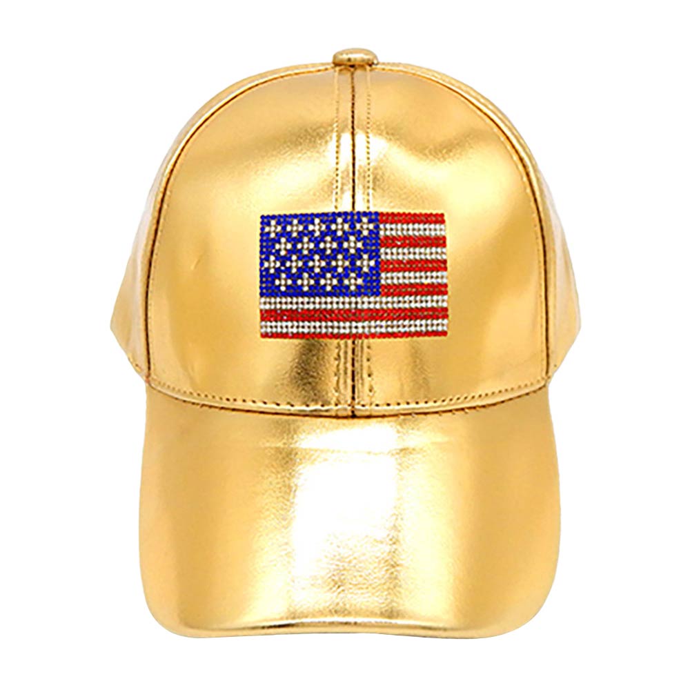 Bling American USA Flag Baseball Cap from Madeline Love