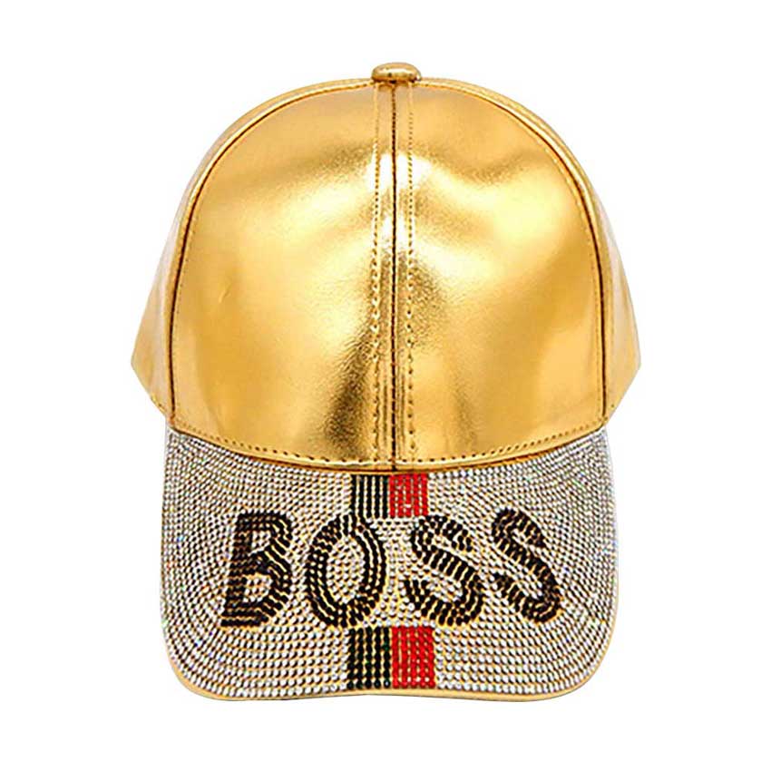 Bling Boss Message Baseball Cap from Madeline Love