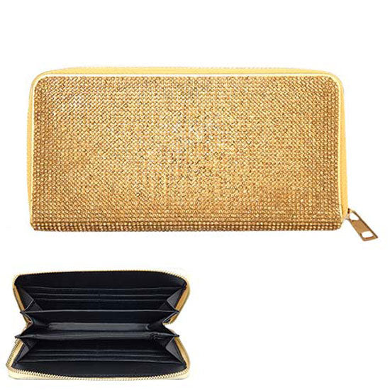 Crystal Rhinestone Pave Zipper Wallet  from Madeline Love