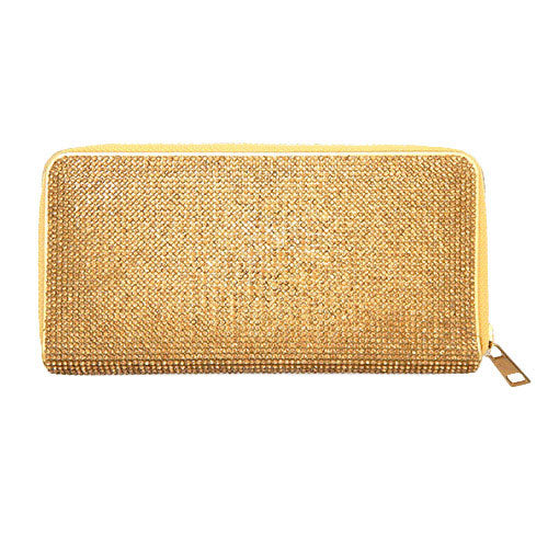 Crystal Rhinestone Pave Zipper Wallet  from Madeline Love