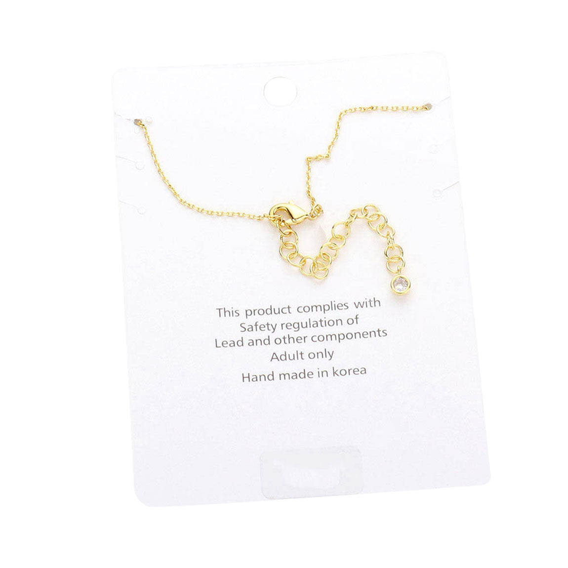 Gold Dipped Mama Metal Charm Message Anklet from Madeline Love