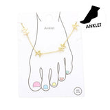 Gold Dipped Mama Metal Charm Message Anklet from Madeline Love