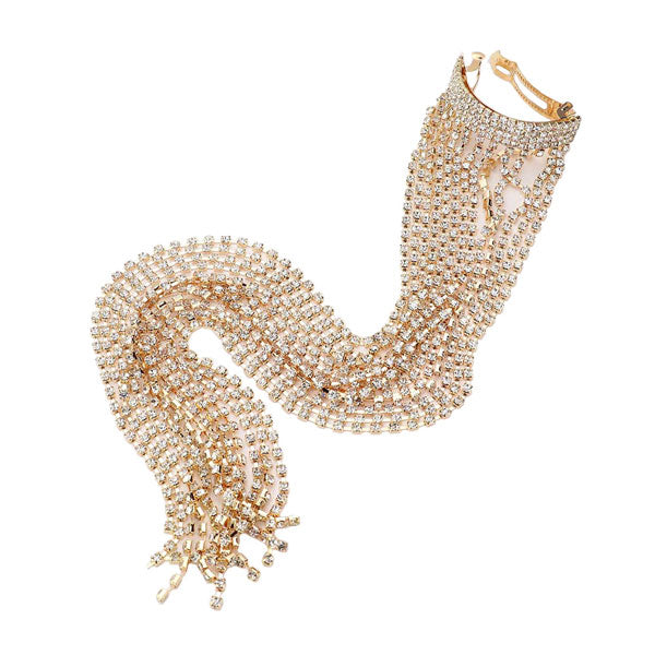Fashionable Rhinestone Fringe Barrette from Madeline Love