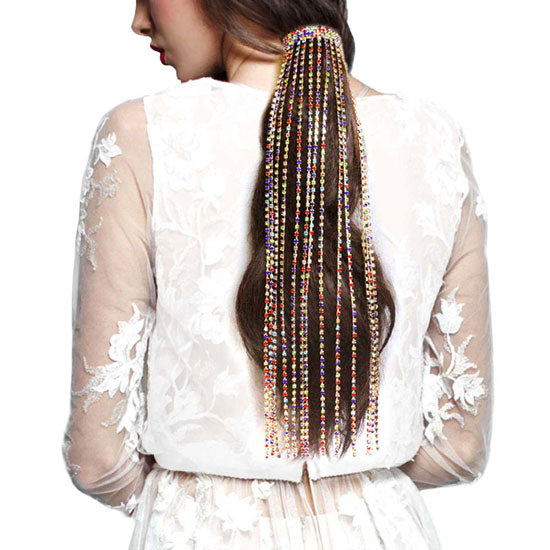Fashionable Rhinestone Fringe Barrette from Madeline Love