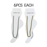 12PCS - Stainless Steel Braided Chain Anklets from Madeline Love