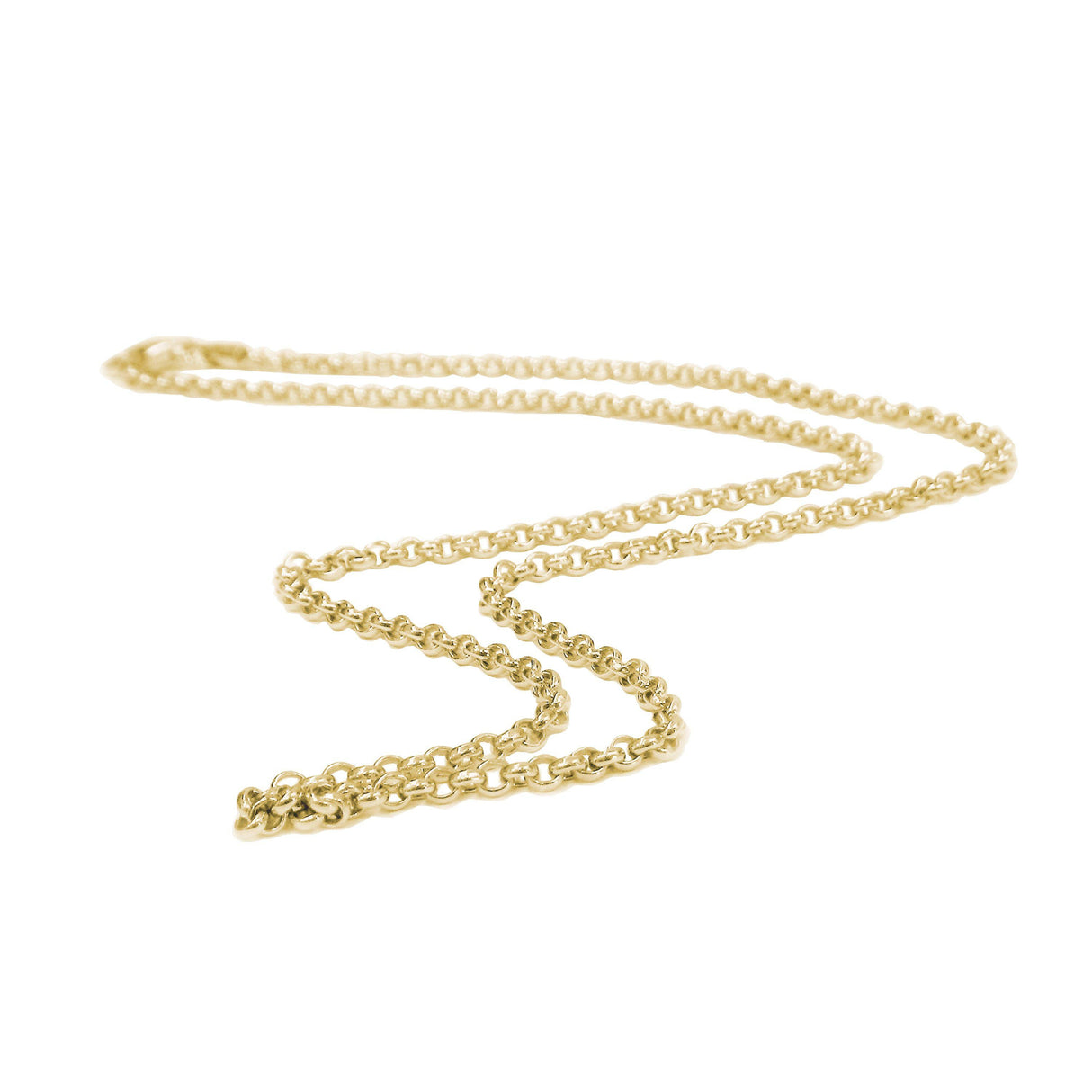 Yellow 24K Gold Vermeil Thin Rolo Chain from Belle Étoile Jewelry