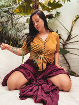 Button Top From Cotton Flower Clothing