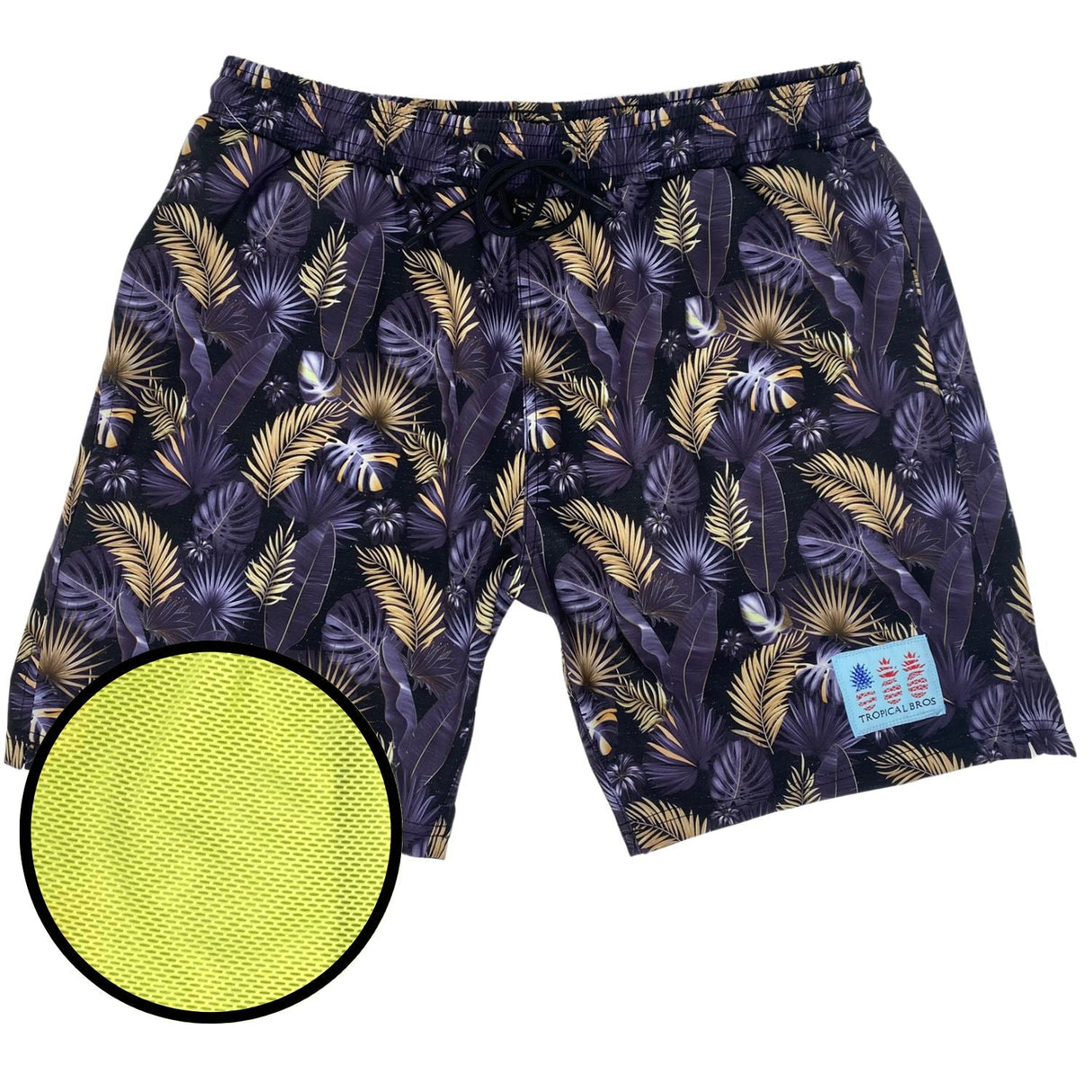 Gold Palms Swimsuit Shorts from Tropical Bros