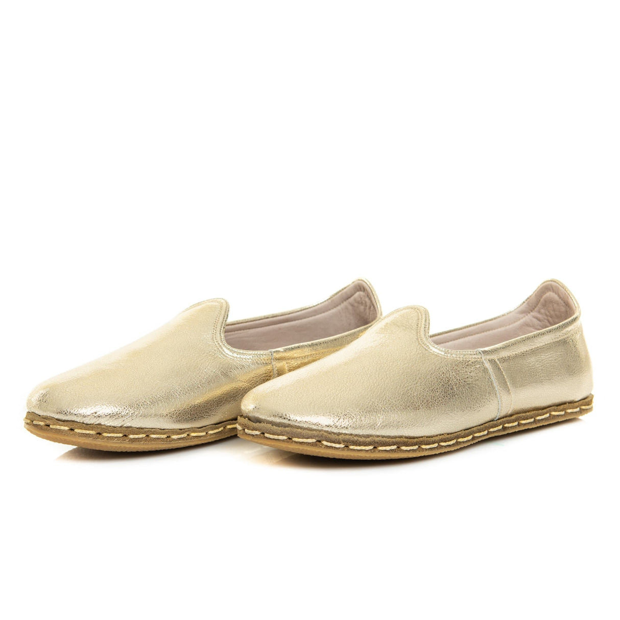 Men's Gold Slip On Shoes from Atlantis Handmade Shoes