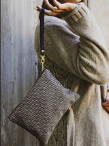 Golden Navy Tweed Purse from Ash & Rose