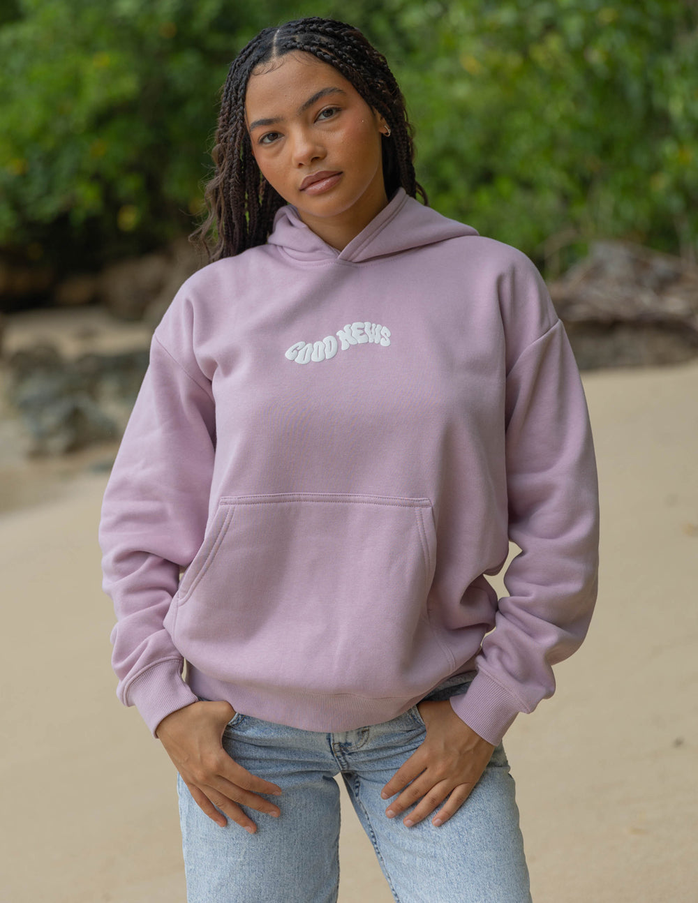 Good News Pink Unisex Hoodie from Elevated Faith