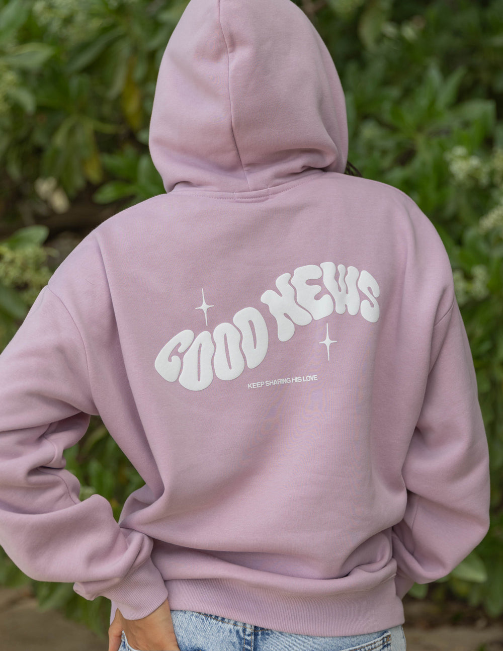 Good News Pink Unisex Hoodie from Elevated Faith