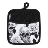 Gothic Skull Oven Mitts And Potholder Set From Zapps Clothing