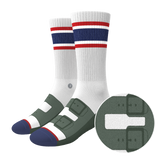 The Granola | Strap Sandal Heel Hammock™ Crew Socks from Shinesty