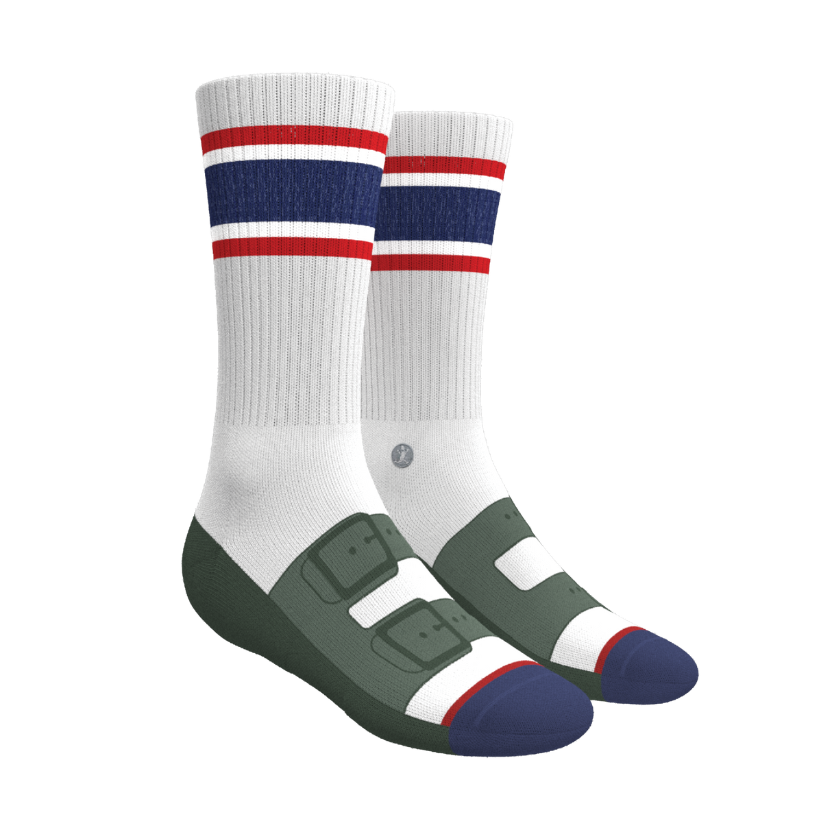 The Granola | Strap Sandal Heel Hammock™ Crew Socks from Shinesty
