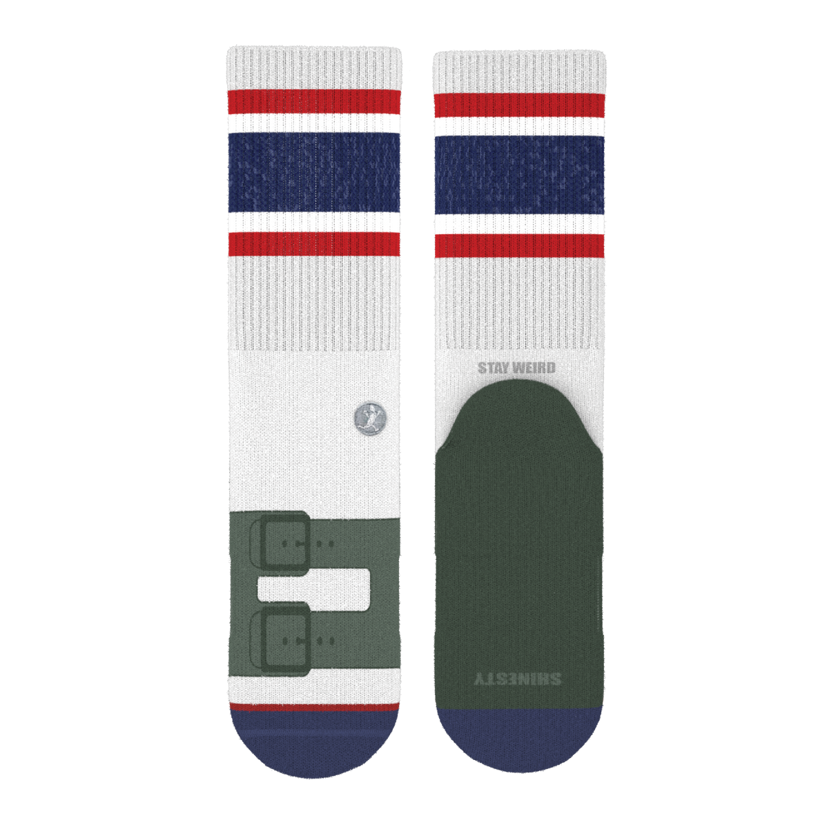 The Granola | Strap Sandal Heel Hammock™ Crew Socks from Shinesty