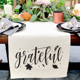 Grateful Cotton Canvas Table Runner from The Cotton & Canvas Co.