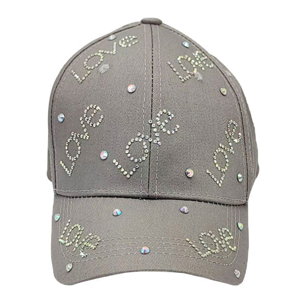 Bling Love Message Patterned Baseball Cap from Madeline Love