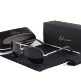 Oversized Aviator Sunglasses (Polarized) - For Large Heads + Free Hard Case from Olwen