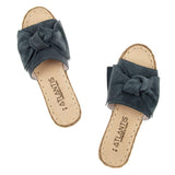 Gray Bows Leather Sandals from Atlantis Handmade Shoes