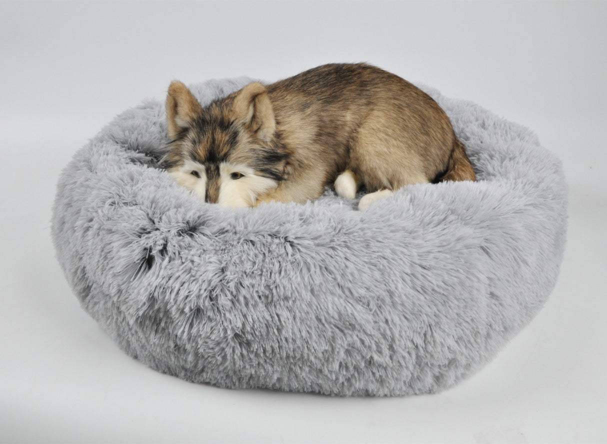 Mr. Peanut's 23" OrthoPlush® Pet Bed - Gray Two Tone from Mr. Peanut's Pet Carriers