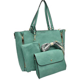 3 in 1 Side Zipper Women's Tote Handbag set  from Madeline Love