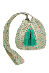 Aztec Pattern Strap Aztec Bucket Bag from Madeline Love
