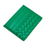 Faux Leather Basket Weave Card Holder Wallet  from Madeline Love