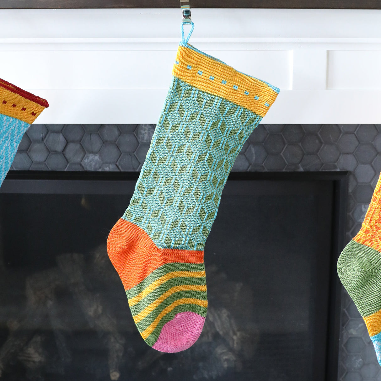 Colorful Stocking, Green from Melange Collection