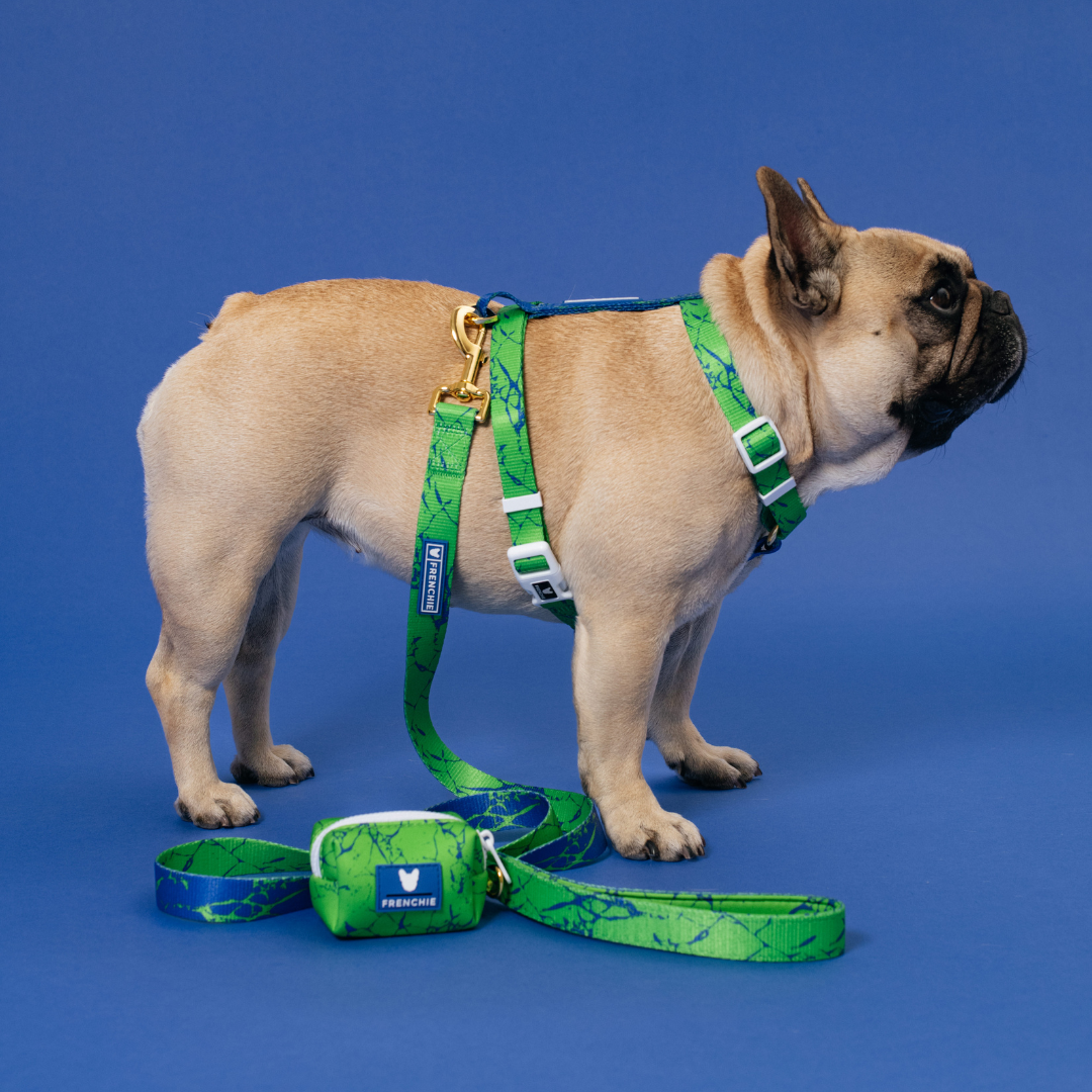 Frenchie Poo Bag Holder - Green Marble from Frenchie Bulldog
