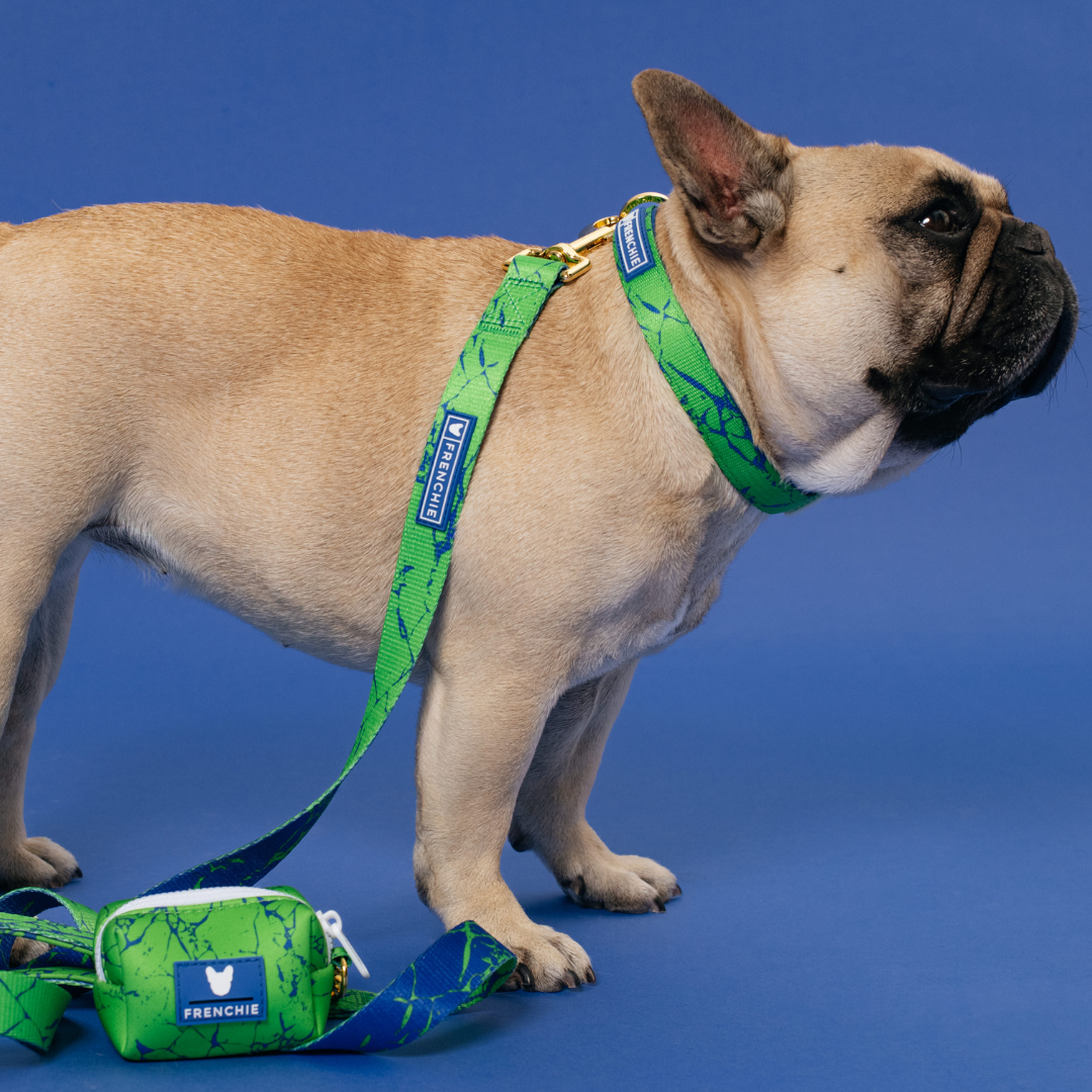 Frenchie Poo Bag Holder - Green Marble from Frenchie Bulldog