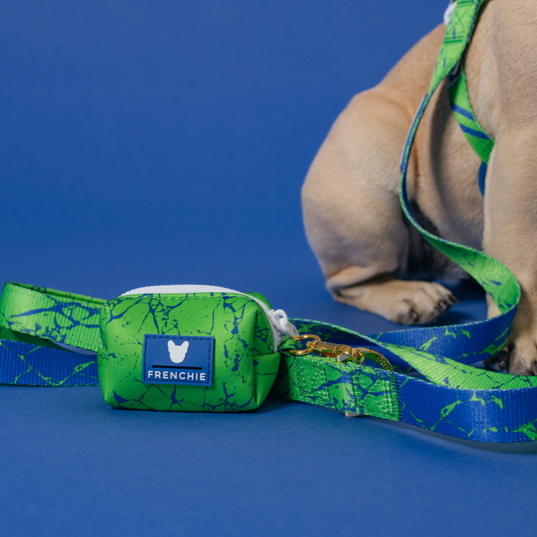 Frenchie Poo Bag Holder - Green Marble from Frenchie Bulldog