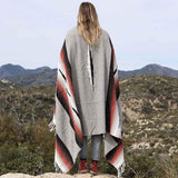 Grey Baja Mexican Diamond Yoga Blanket From West Path