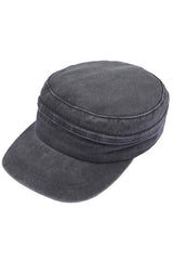 C.C Convertible Denim Army Zipper Cap Sun Visor from Madeline Love