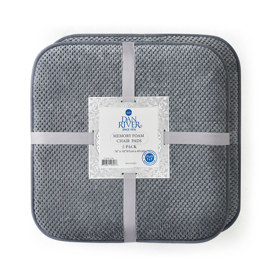 Dan River 2-4 Pack Memory Foam Non-Slip 16x16'' Chair Cushion Pad from Bed Bath Fashions