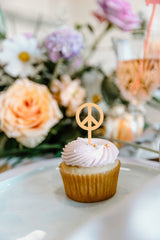 Groovy Retro Acrylic Cupcake Toppers, Set of 12 from The Cotton & Canvas Co.