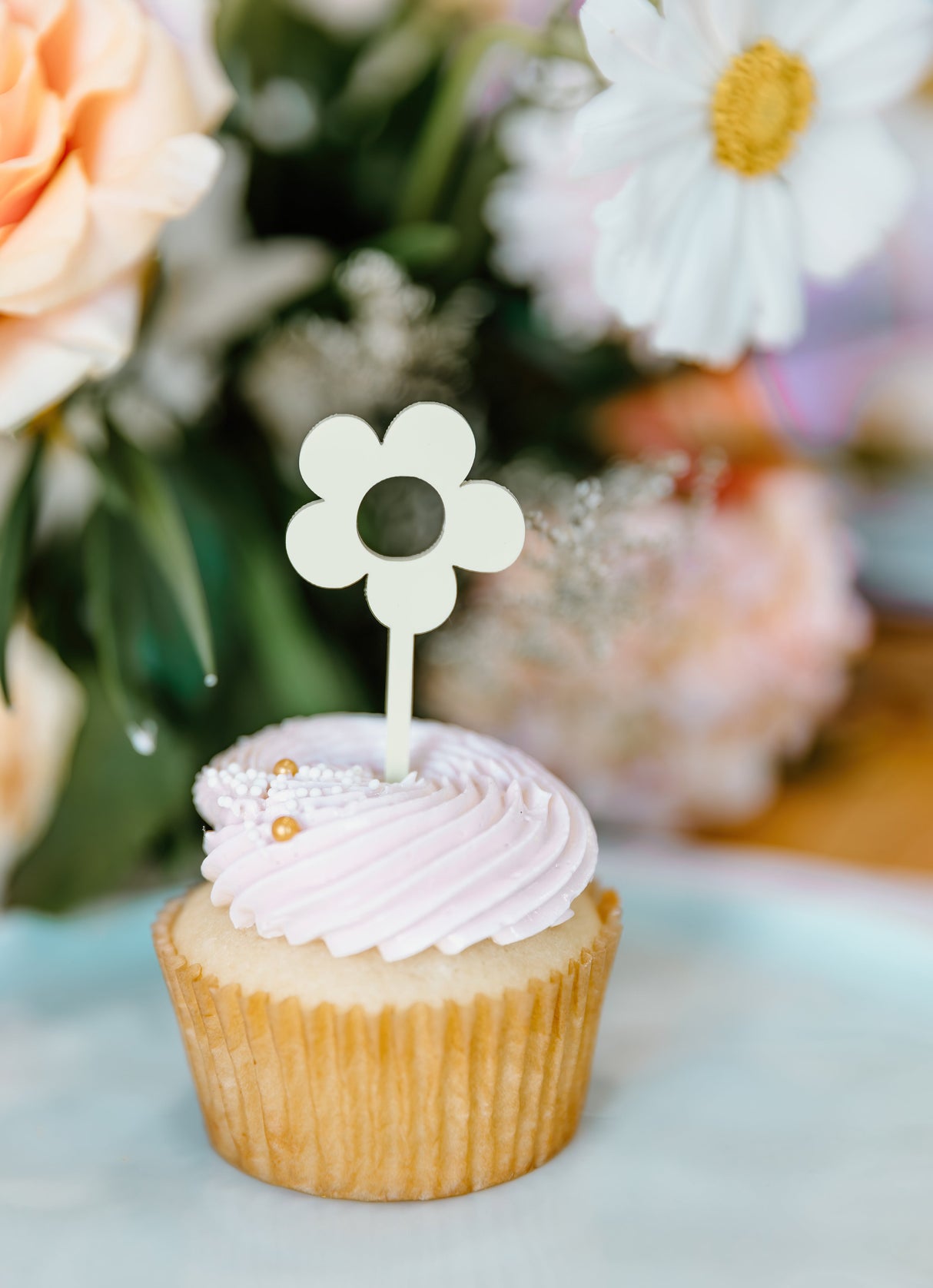 Groovy Retro Acrylic Cupcake Toppers, Set of 12 from The Cotton & Canvas Co.