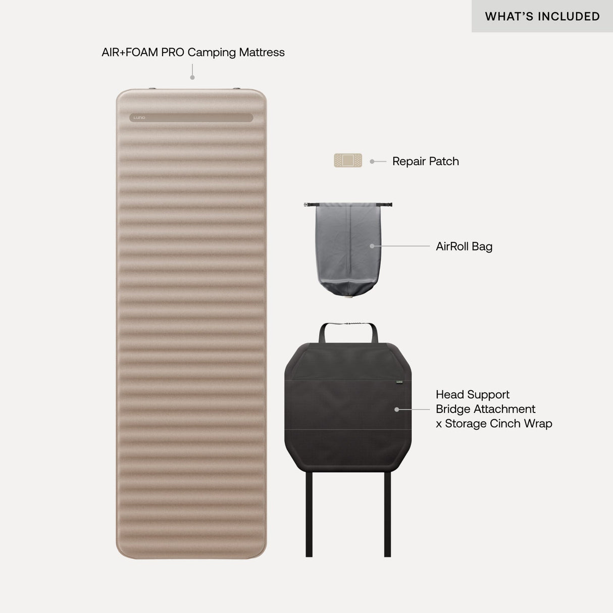 AIR+FOAM PRO Camping Mattress from Luno
