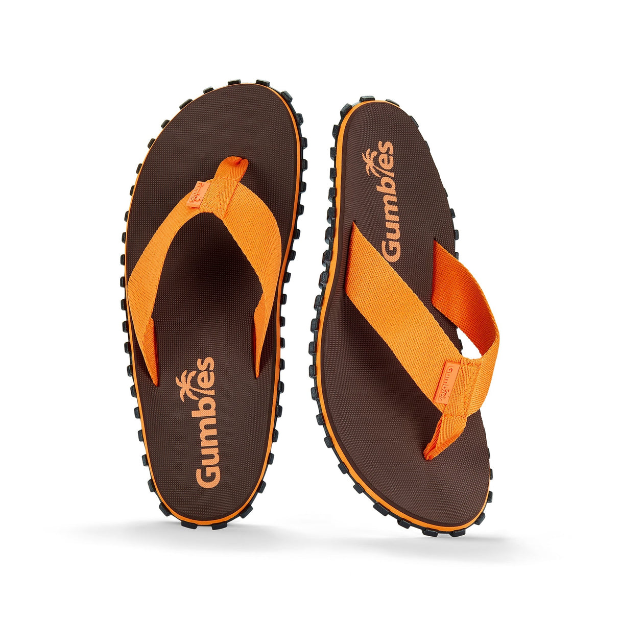 Duckbill Flip-Flops - Men's - Brown & Orange From Gumbies USA