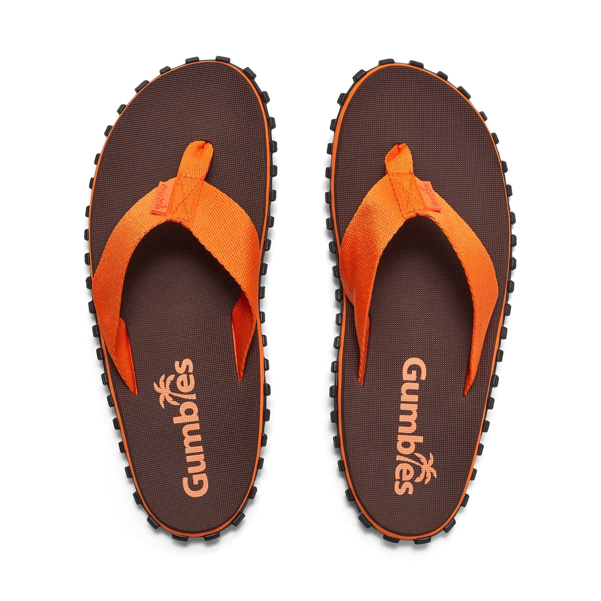 Duckbill Flip-Flops - Men's - Brown & Orange From Gumbies USA