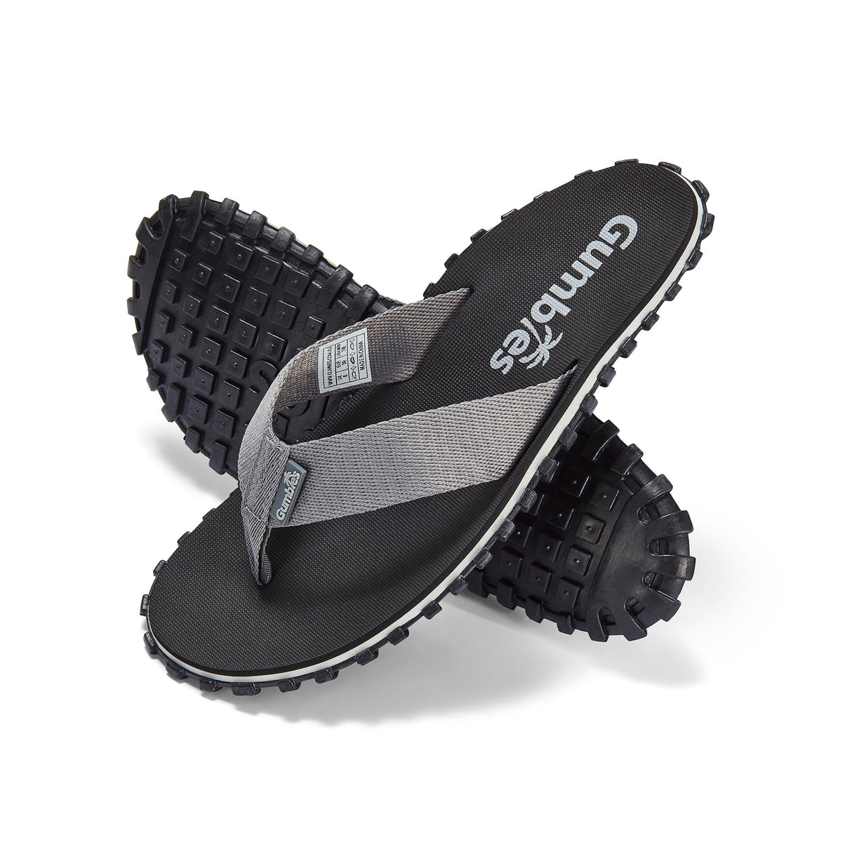 Duckbill - Flip-Flops - Men's - Black & Grey From Gumbies USA