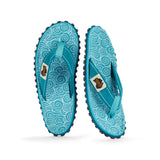 Islander Flip-Flops - Women's - Turquoise Swirls from Gumbies USA