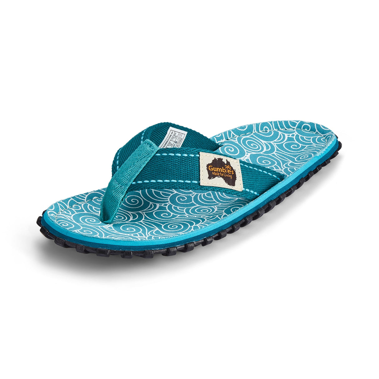 Islander Flip-Flops - Women's - Turquoise Swirls from Gumbies USA