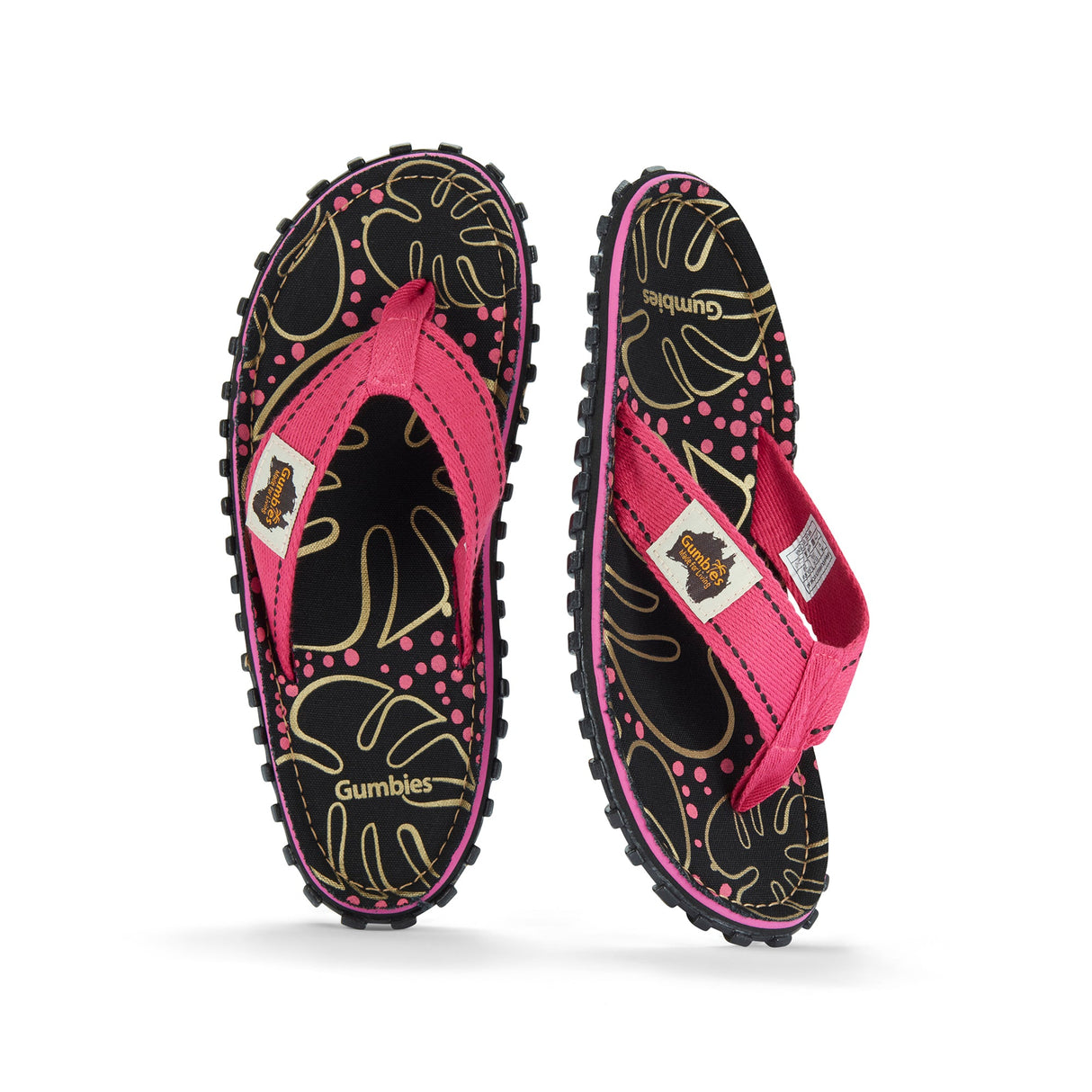 Islander Flip-Flops - Women's - Tropical Black from Gumbies USA