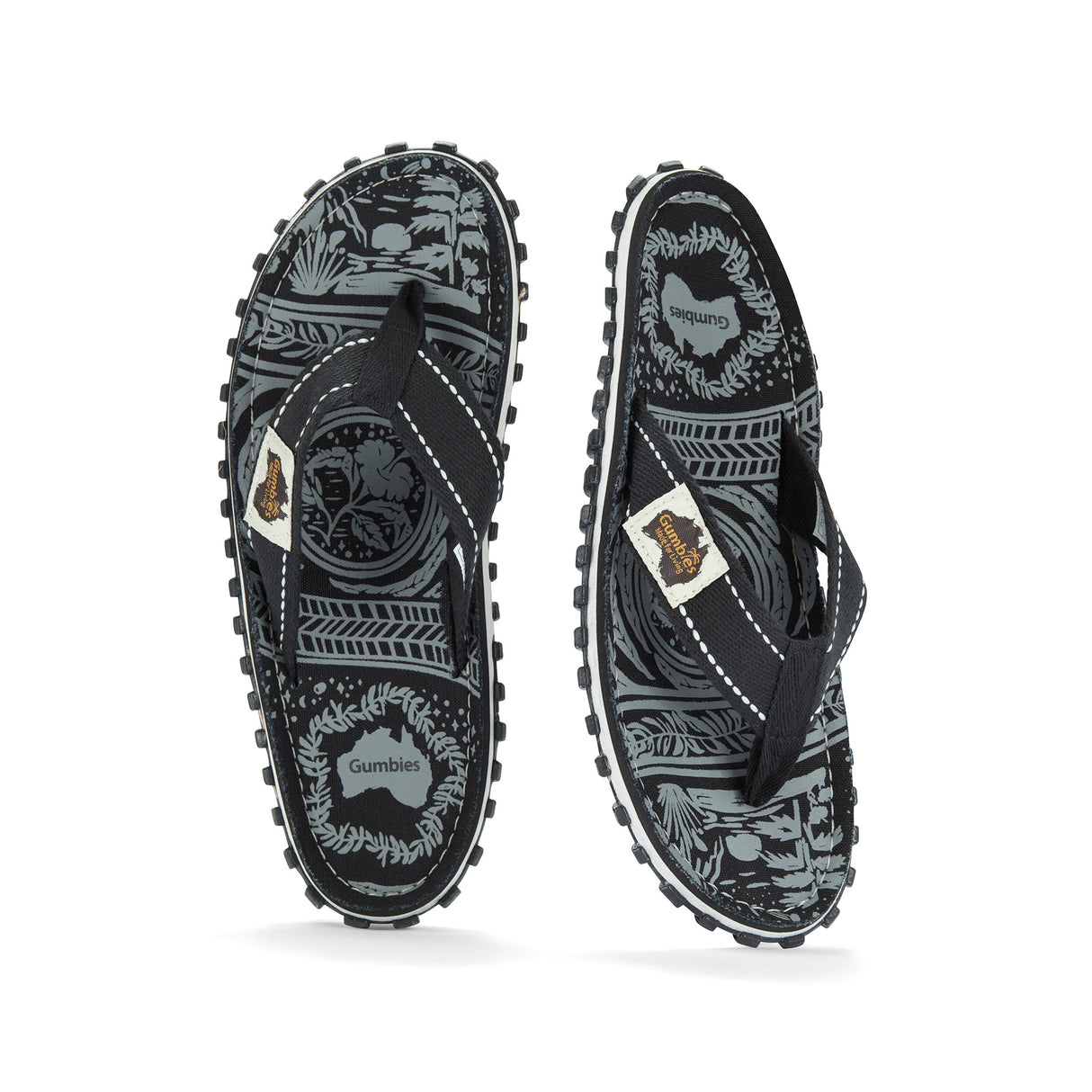 Islander Flip-Flops - Men's - Midnight Black from Gumbies USA