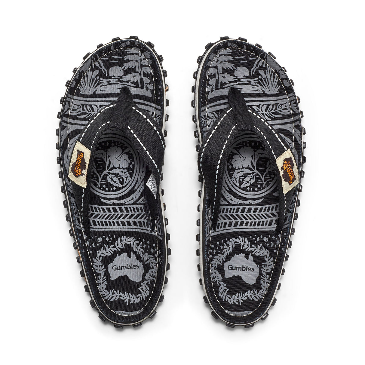 Islander Flip-Flops - Men's - Midnight Black from Gumbies USA